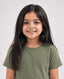 Premium Cotton Shirt for Girls – Army Green