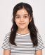 Premium Cotton Shirt for Girls – Black & White Stripe