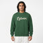 Optimism Typography Printed Crewneck Sweatshirt | Forest Green