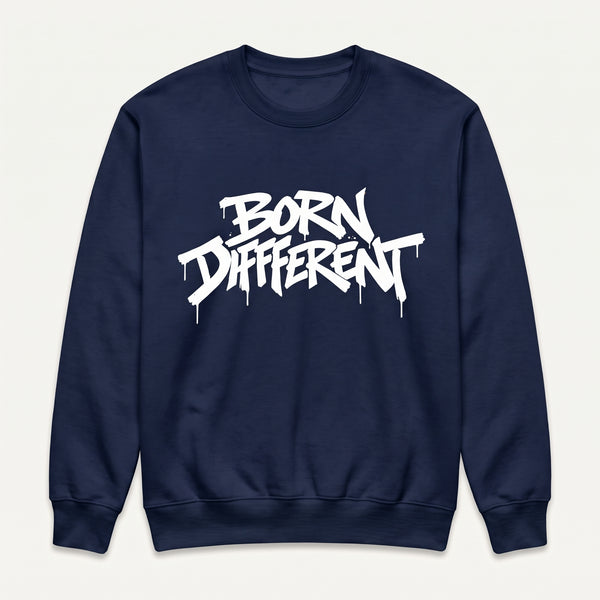 Born Different Streetwear Crewneck | Navy Blue