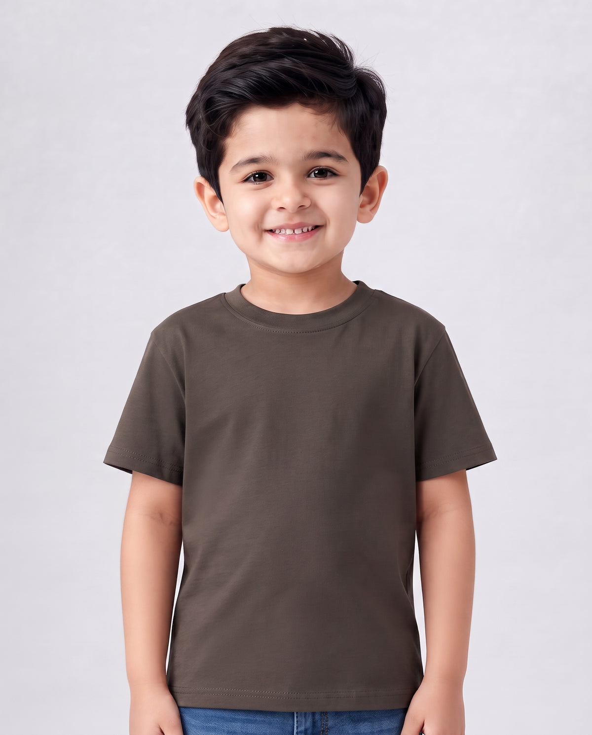 Premium Cotton Shirt for Boys –Brown Main image