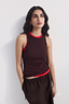Maroon Premium Cotton Sleeveless T-Shirt