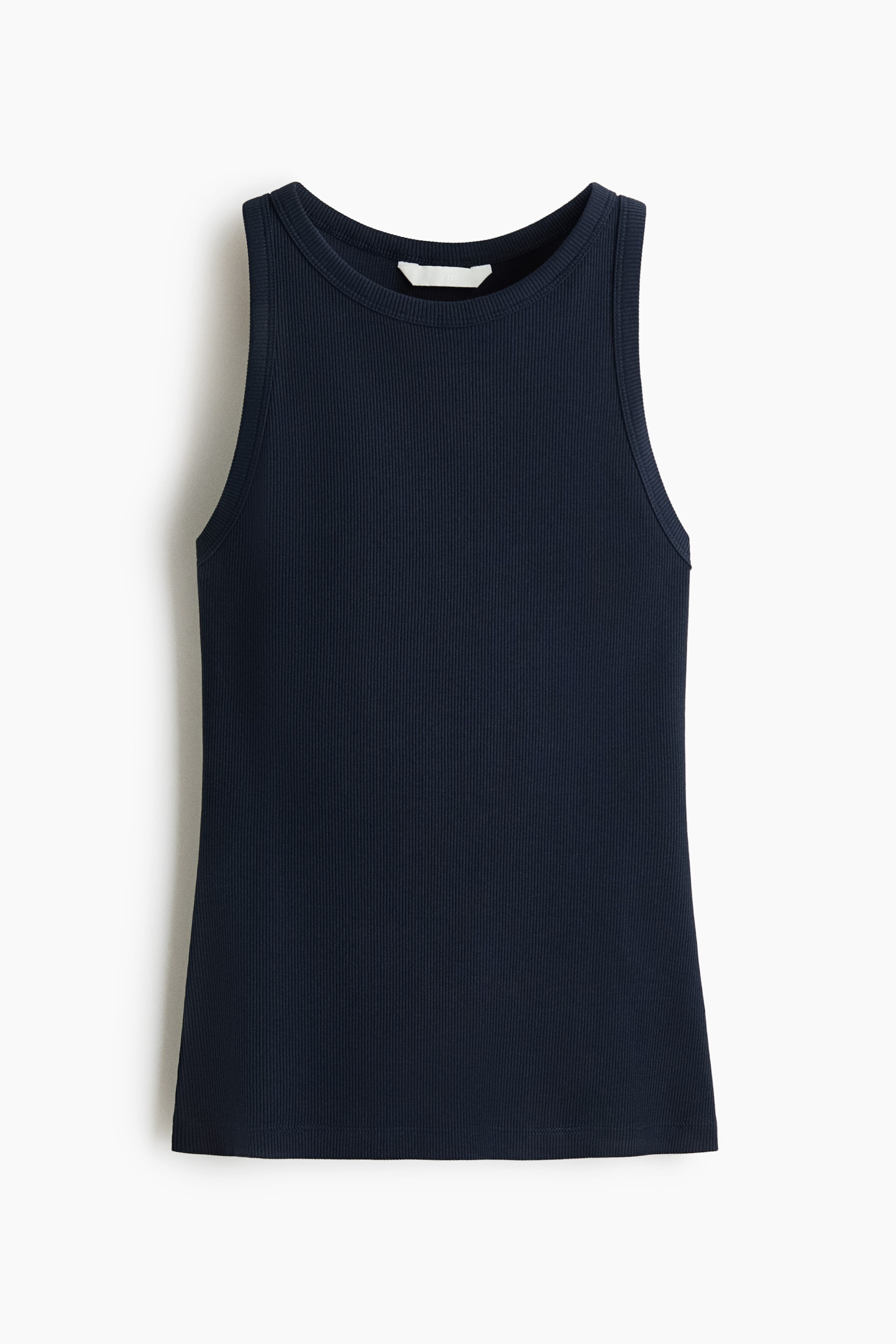 Navy Blue Premium Cotton Sleeveless T-Shirt