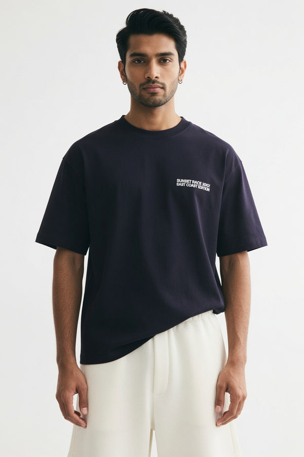 Black Premium Printed Cotton T-Shirt
