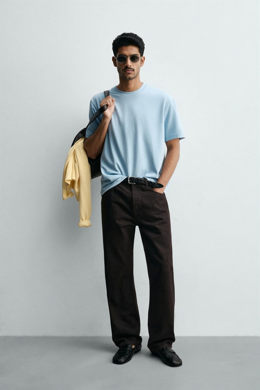 Sky Blue Premium Cotton T-Shirt Main image