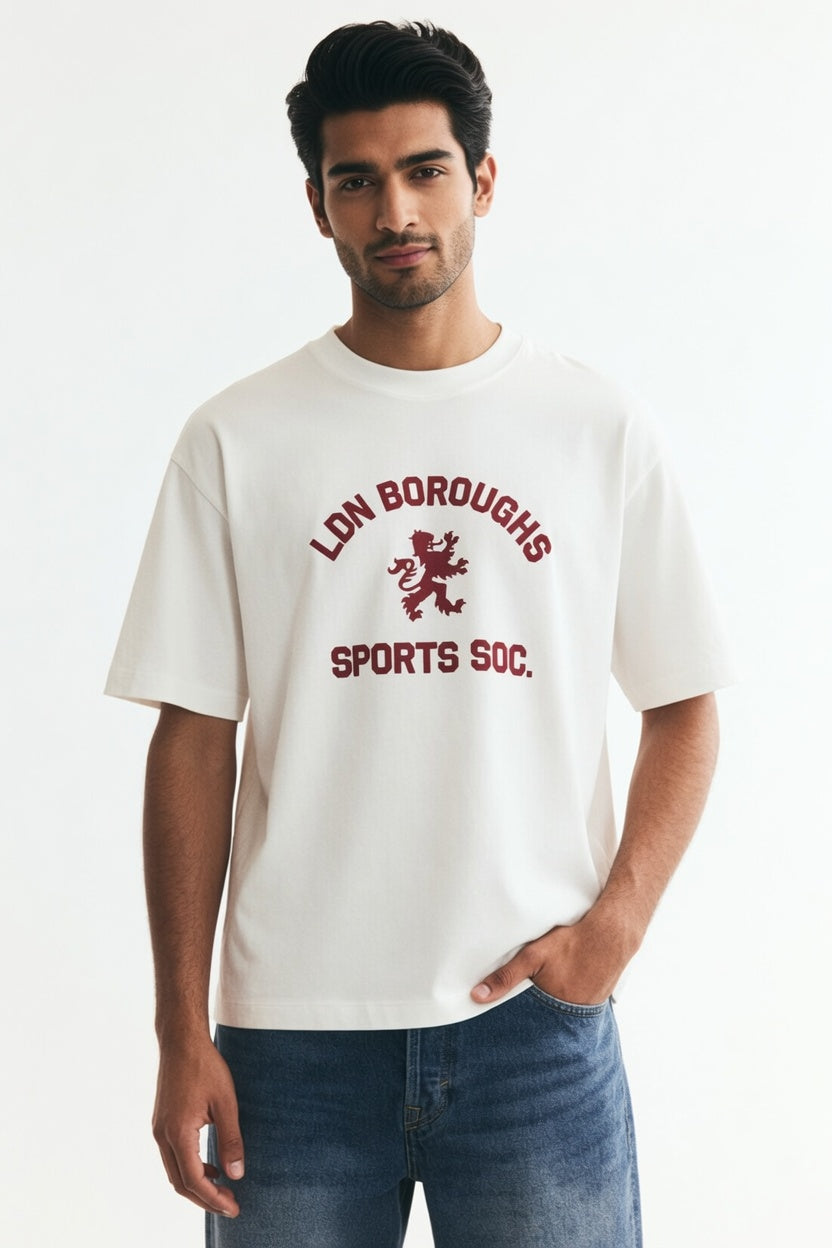White Premium Printed Cotton T-Shirt