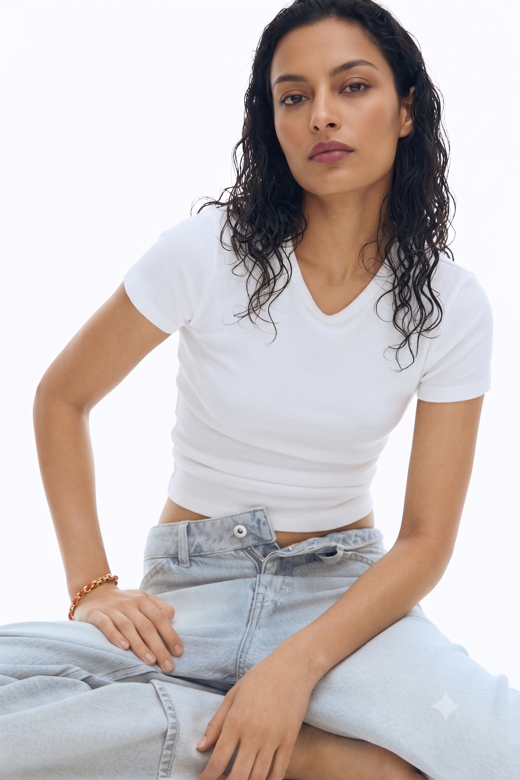 White Premium Cotton T-Shirt Main image