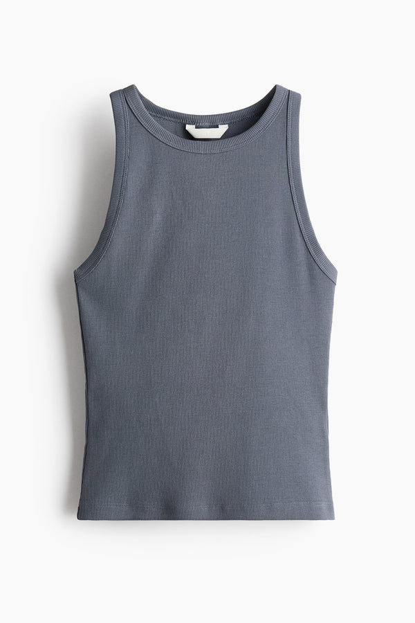 Gray Premium Cotton Sleeveless T-Shirt