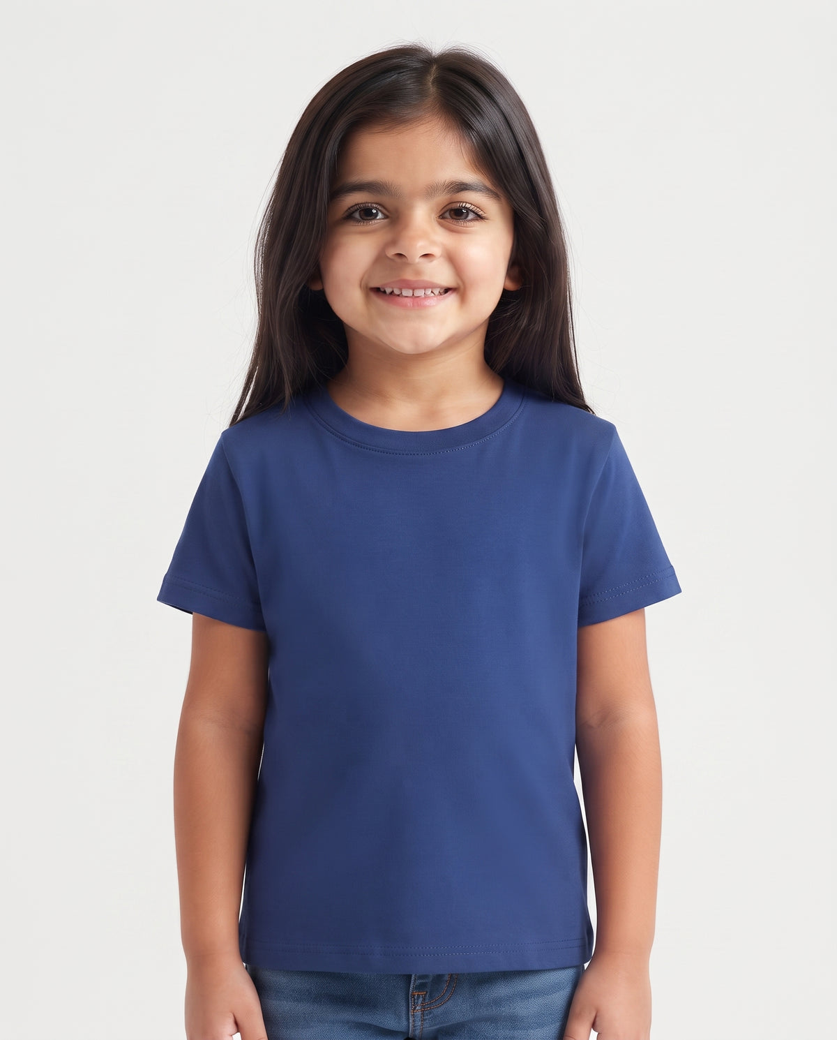Premium Cotton Shirt for Girls – Royal Blue Main image
