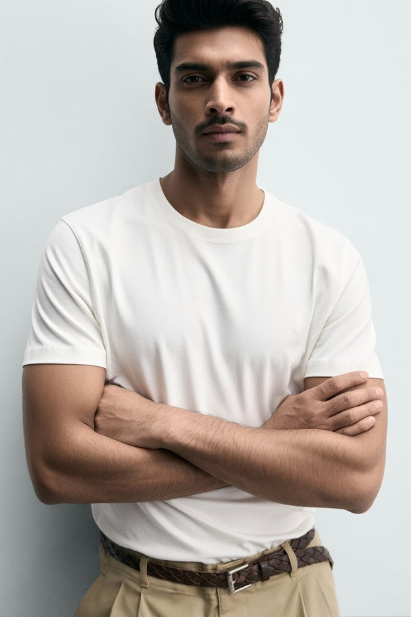 White Premium Cotton T-Shirt