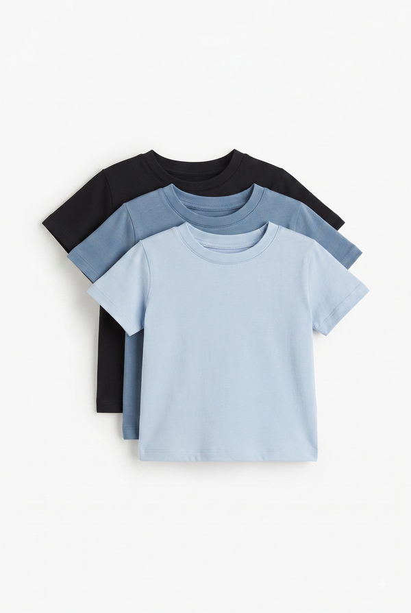 Kids Premium Cotton T-Shirt 3-Pack KD01