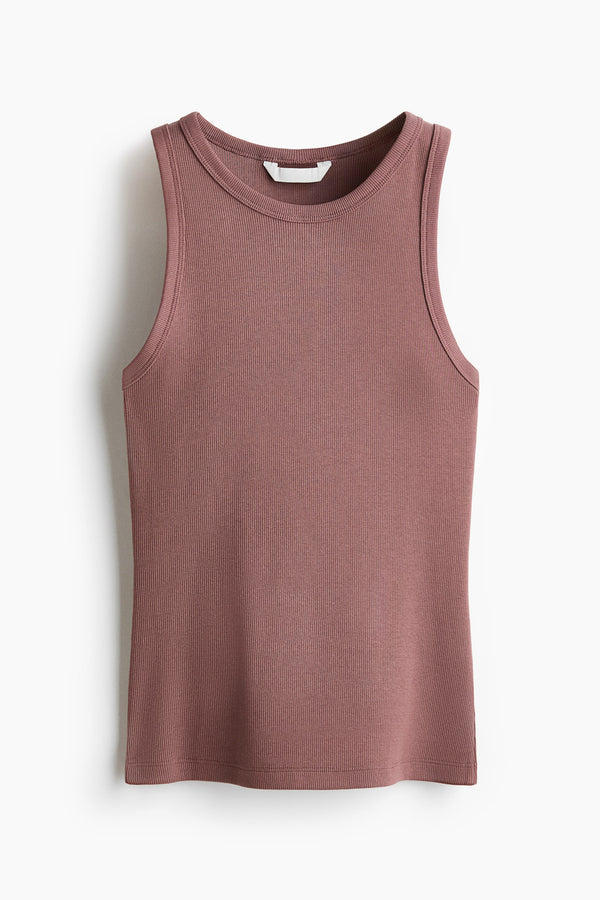 Light Brown Premium Cotton Sleeveless T-Shirt