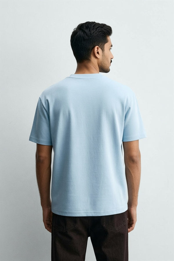 Sky Blue Premium Cotton T-Shirt