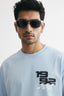 Sky BluePremium Printed Cotton T-Shirt
