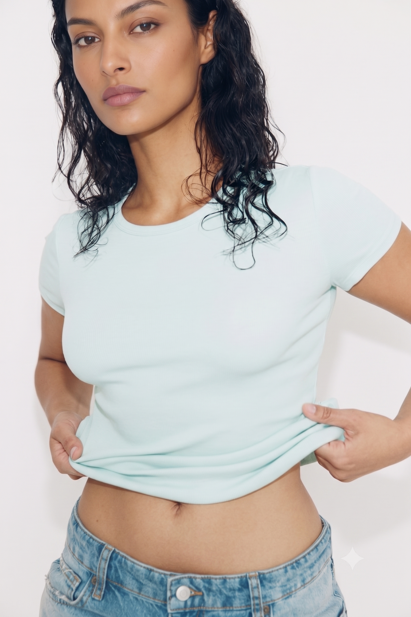 Sea Green Premium Cotton T-Shirt