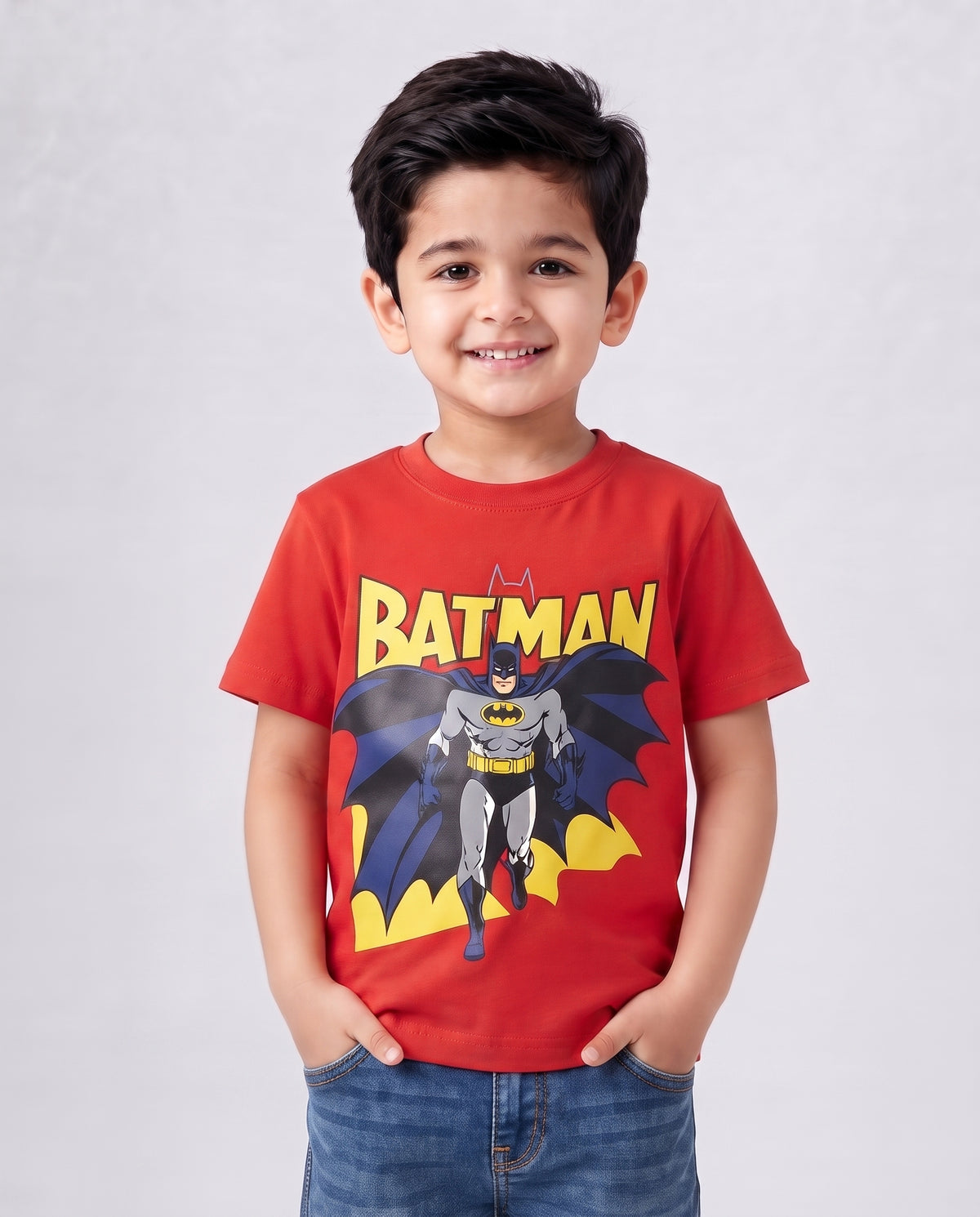 Kids premium printed t shirt- Red Main image