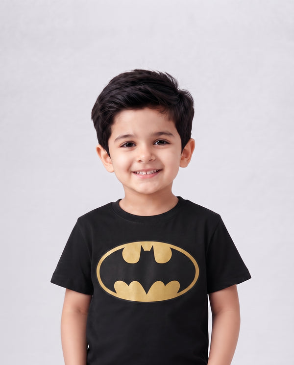 KIds premium printed t shirt-Black