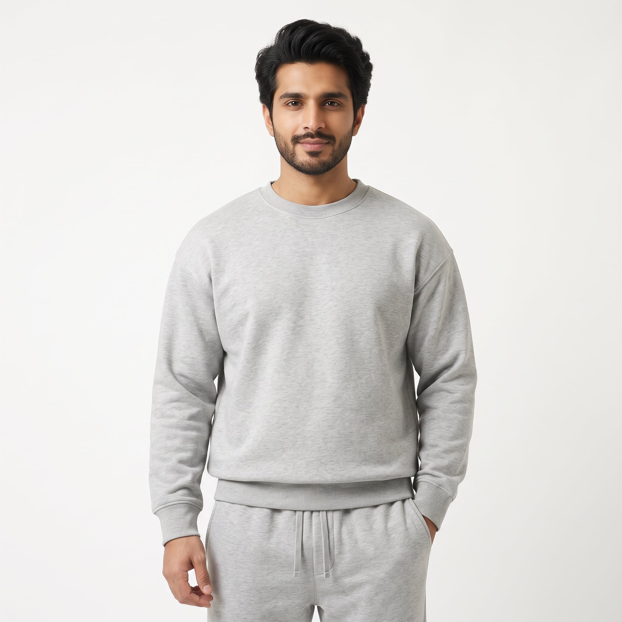 Essential Crewneck Sweatshirt & Relaxed Trousers Co-Ord Set – Available in Multiple Colors Secondary image
