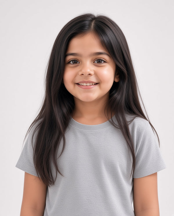 Premium Cotton Shirt for Girls –Gray