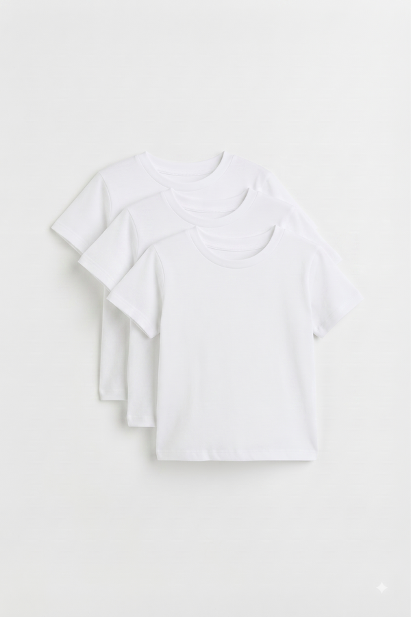 Kids Premium Cotton T-Shirt 3-Pack KD01