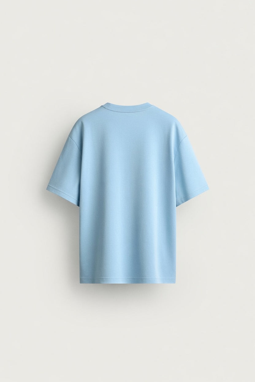 Sky Blue Premium Cotton T-Shirt