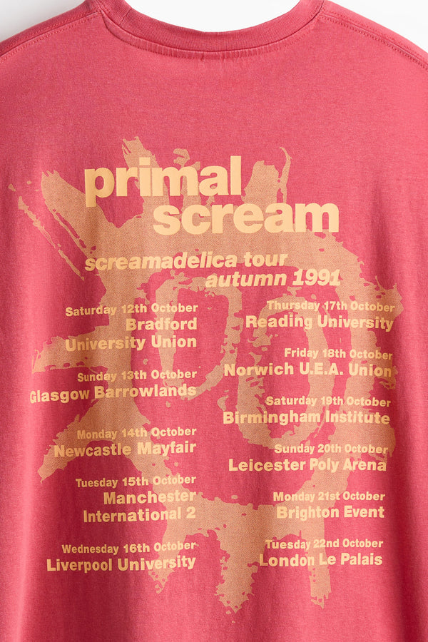 Pink Premium Printed Cotton T-Shirt