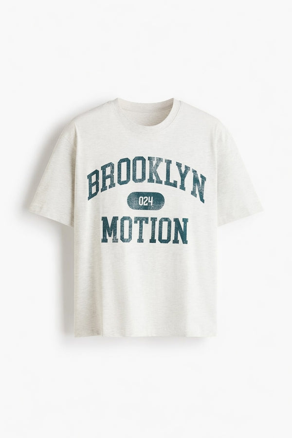 White Premium Printed Cotton T-Shirt