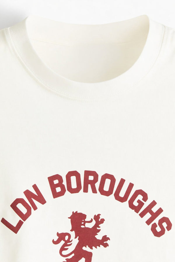 White Premium Printed Cotton T-Shirt