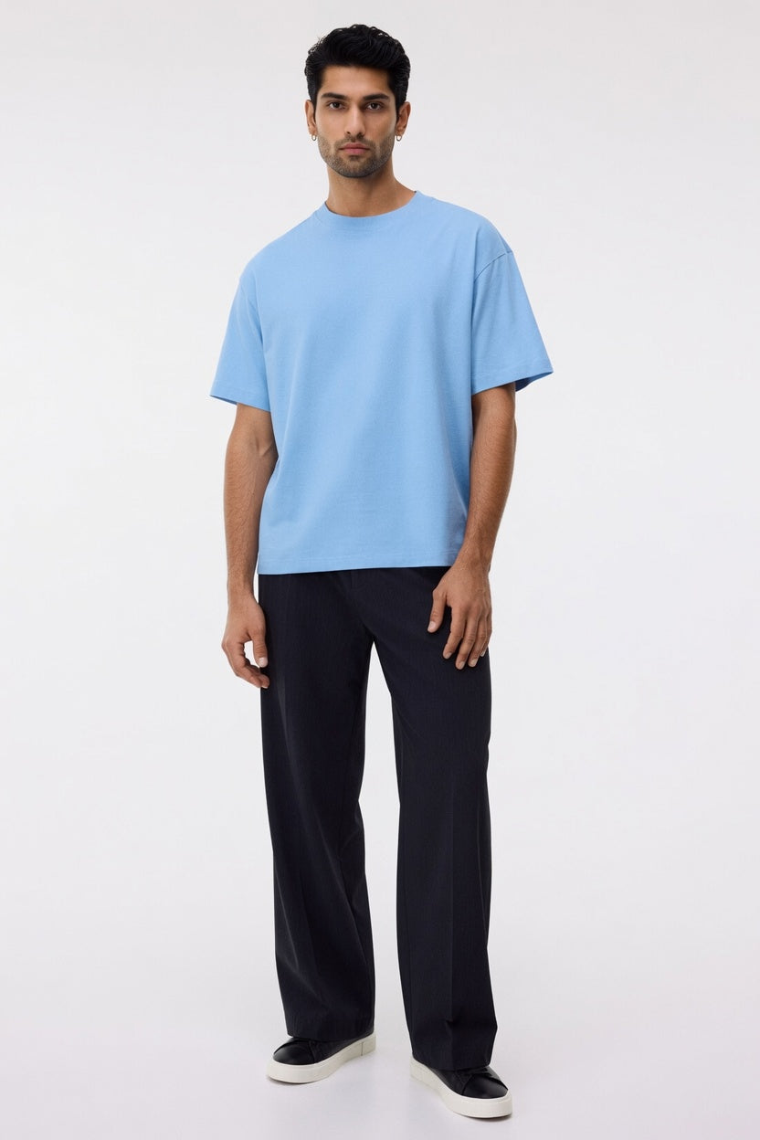 Sky Blue Premium Cotton T-Shirt Secondary image