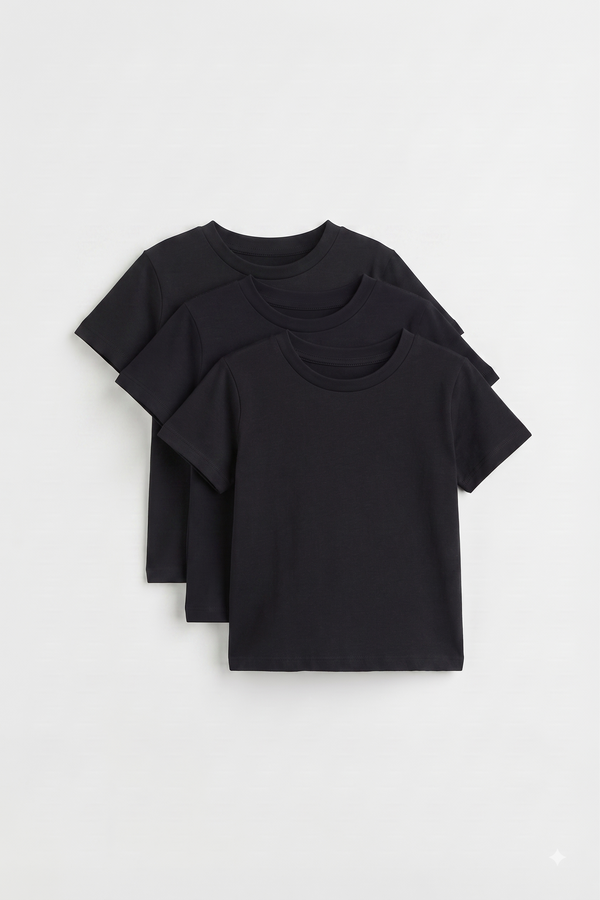 Kids Premium Cotton T-Shirt 3-Pack KD01