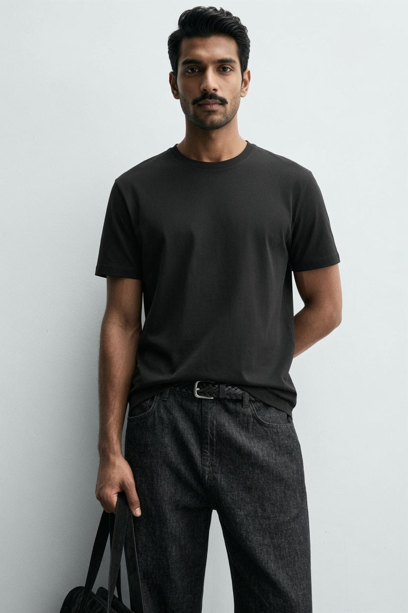 Black Premium Cotton T-Shirt Main image