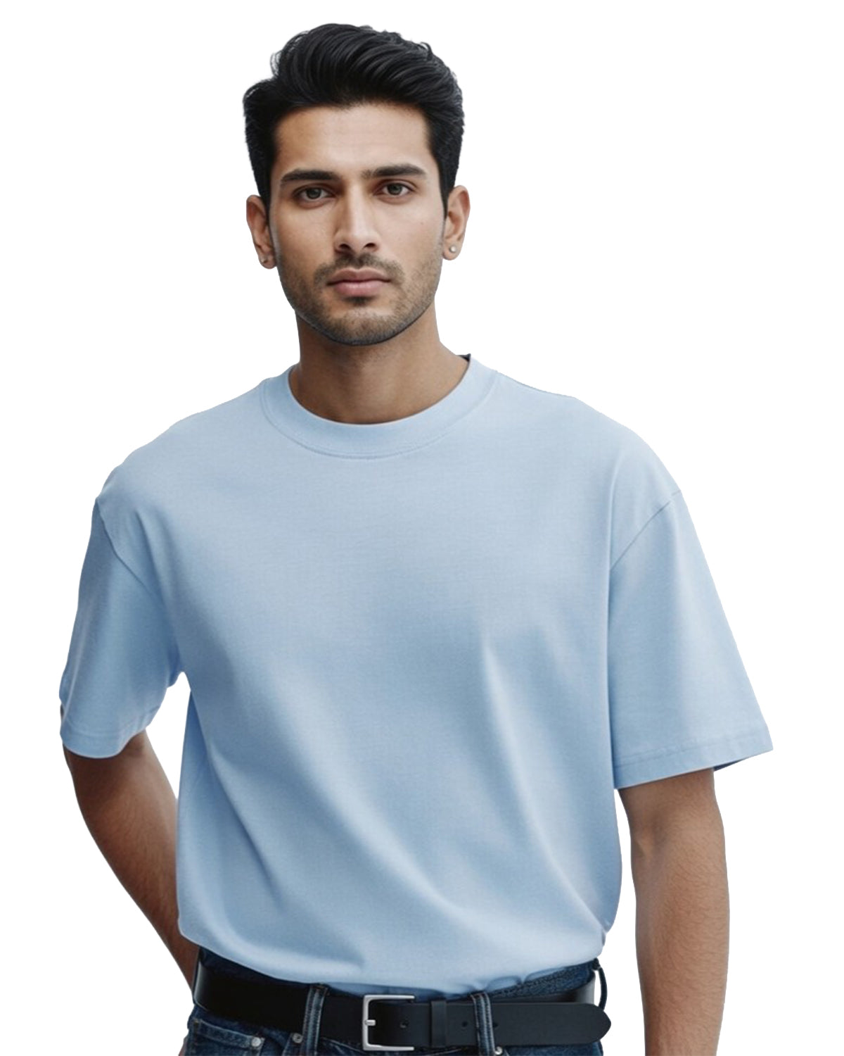 Ice Blue Premium Cotton T-Shirt Main image