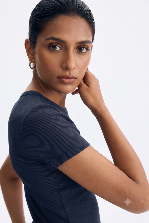 Navy Blue Premium Cotton T-Shirt