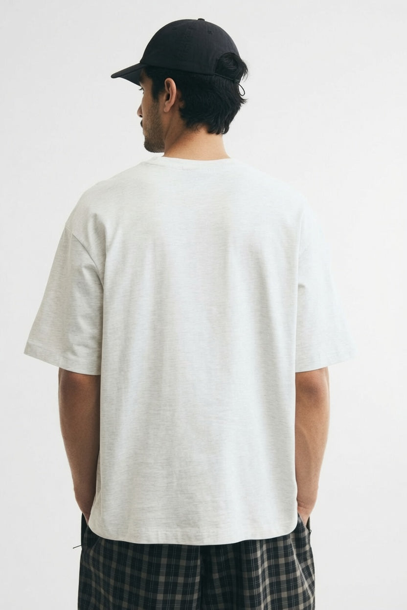 White Premium Printed Cotton T-Shirt