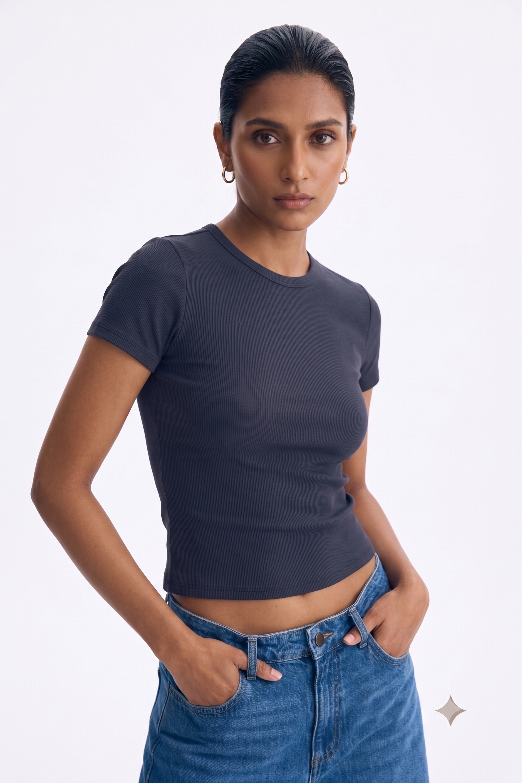 Navy Blue Premium Cotton T-Shirt