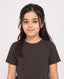 Premium Cotton Shirt for Girls –Dark Brown