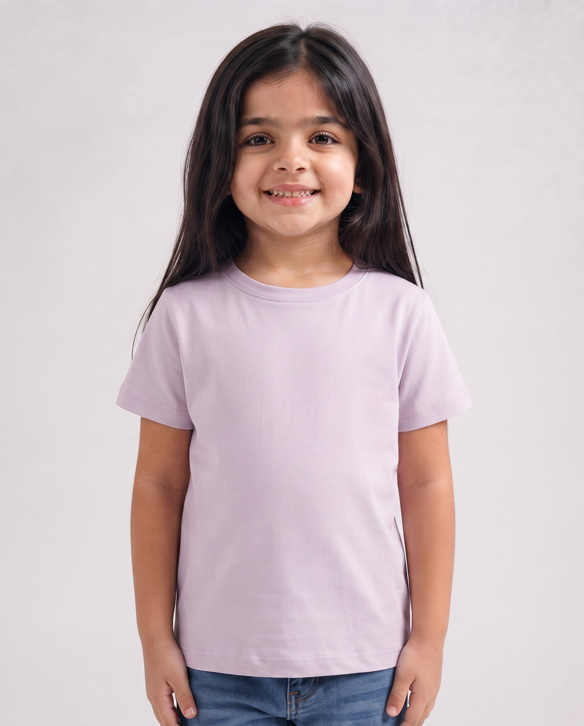 Premium Cotton Shirt for Girls – Lavender Main image