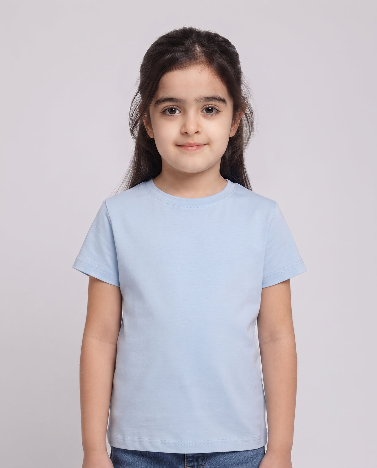 Premium Cotton Shirt for Girls –Sky Blue