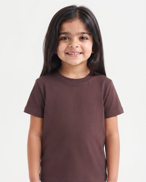 Premium Cotton Shirt for Girls – Chocolate Brown