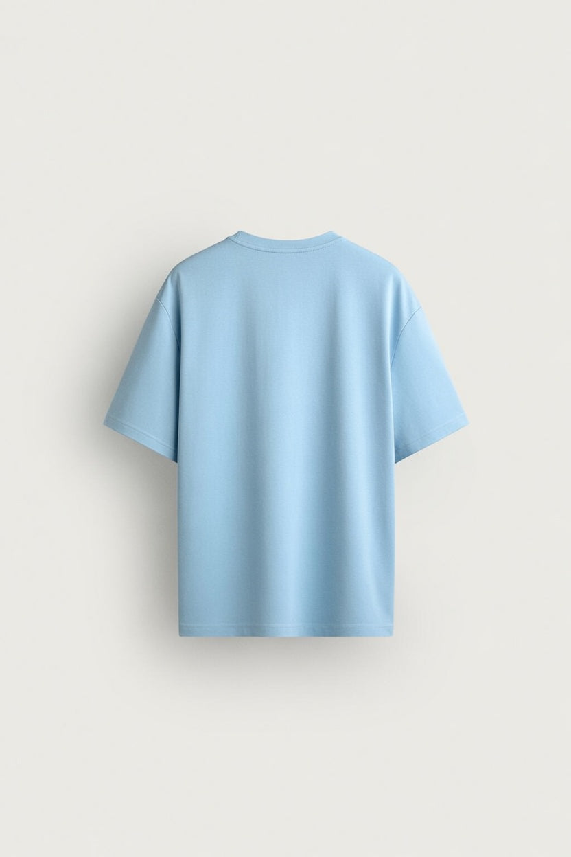 Sky Blue Premium Cotton T-Shirt