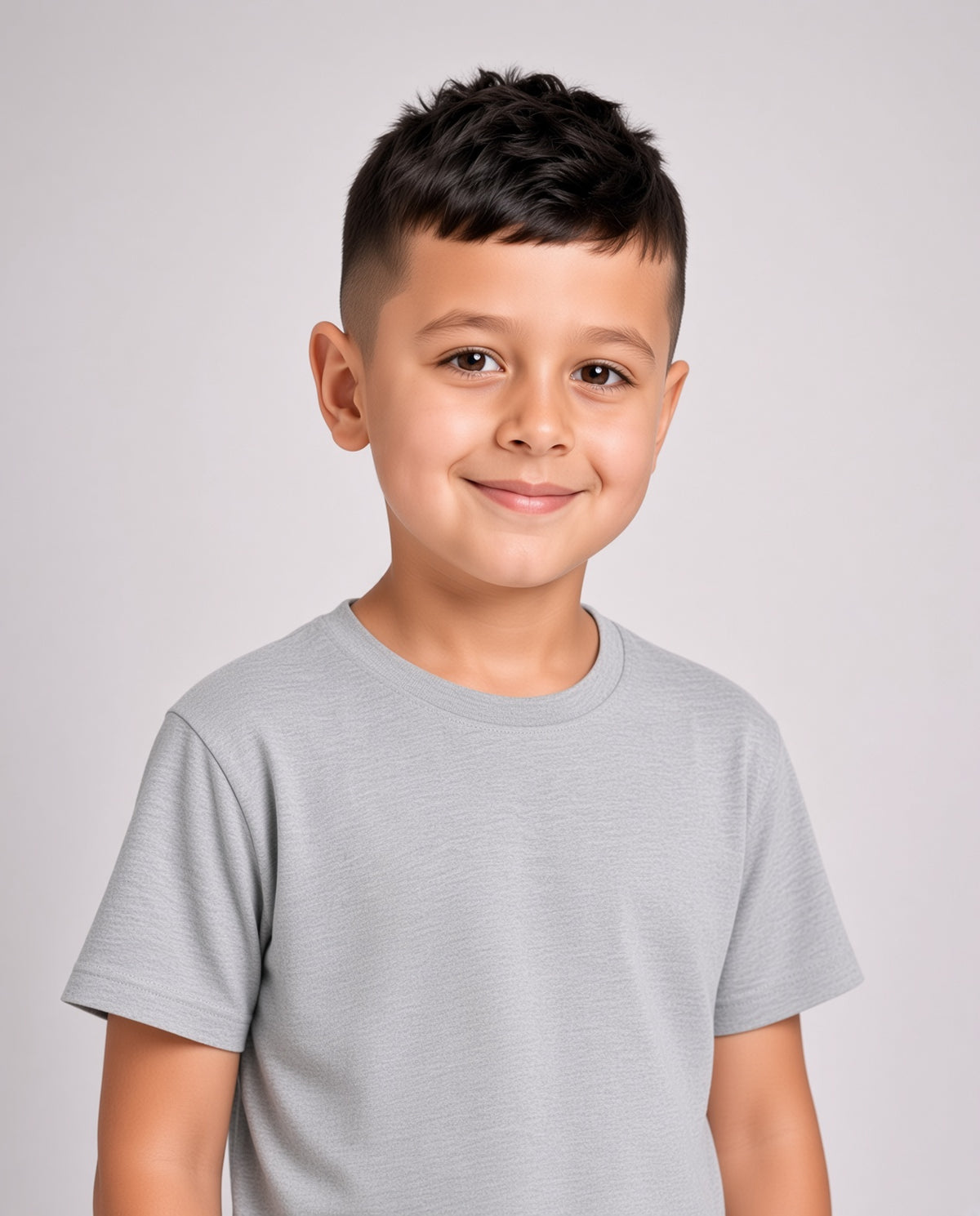 Premium Cotton Shirt for Boys –Gray Main image