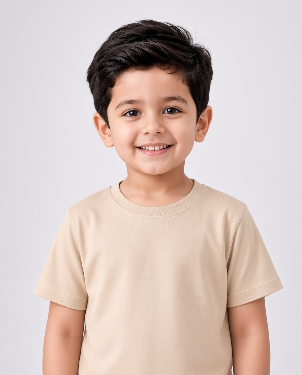 Premium Cotton Shirt for Boys –Light beige Main image