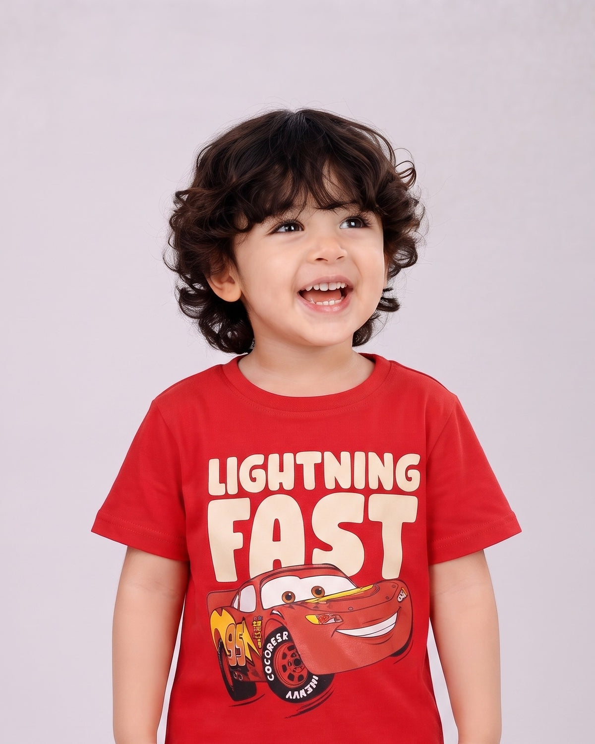 Kids premium printed t shirt-Red
