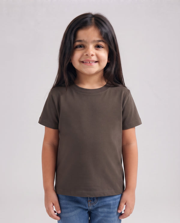 Premium Cotton Shirt for Girls – Dark Brown