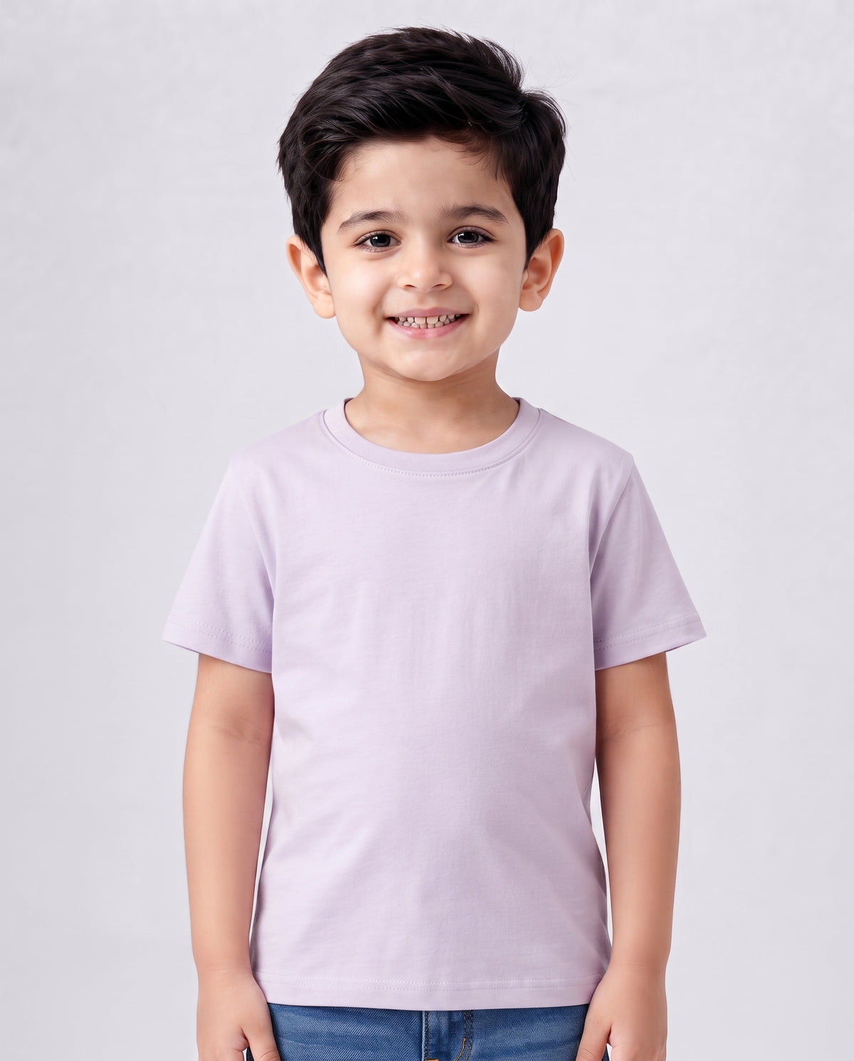 Premium Cotton Shirt for Boys – Light Lavender Main image