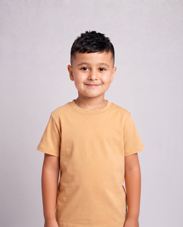 Premium Cotton Shirt for Boys – Camel