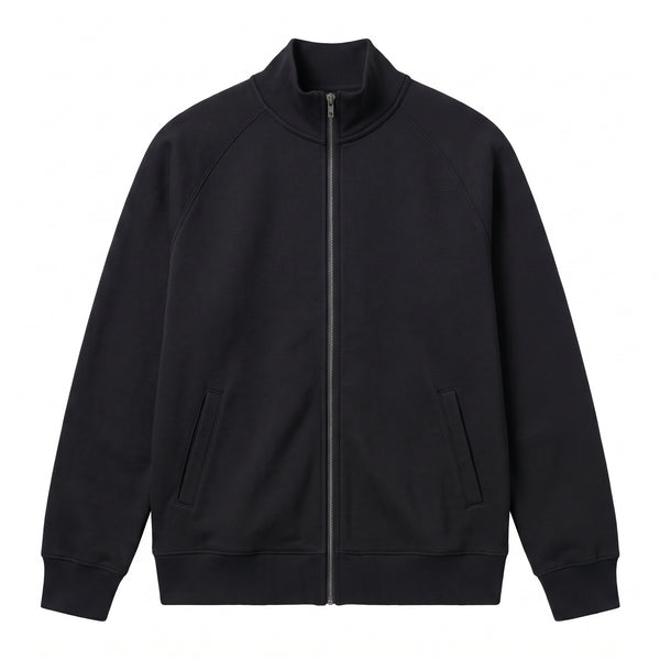 Wilderness Eagle Graphic Back Print Full-Zip Sweatshirt – Black