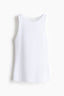 White Premium Cotton Sleeveless T-Shirt
