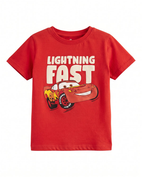Kids premium printed t shirt-Red