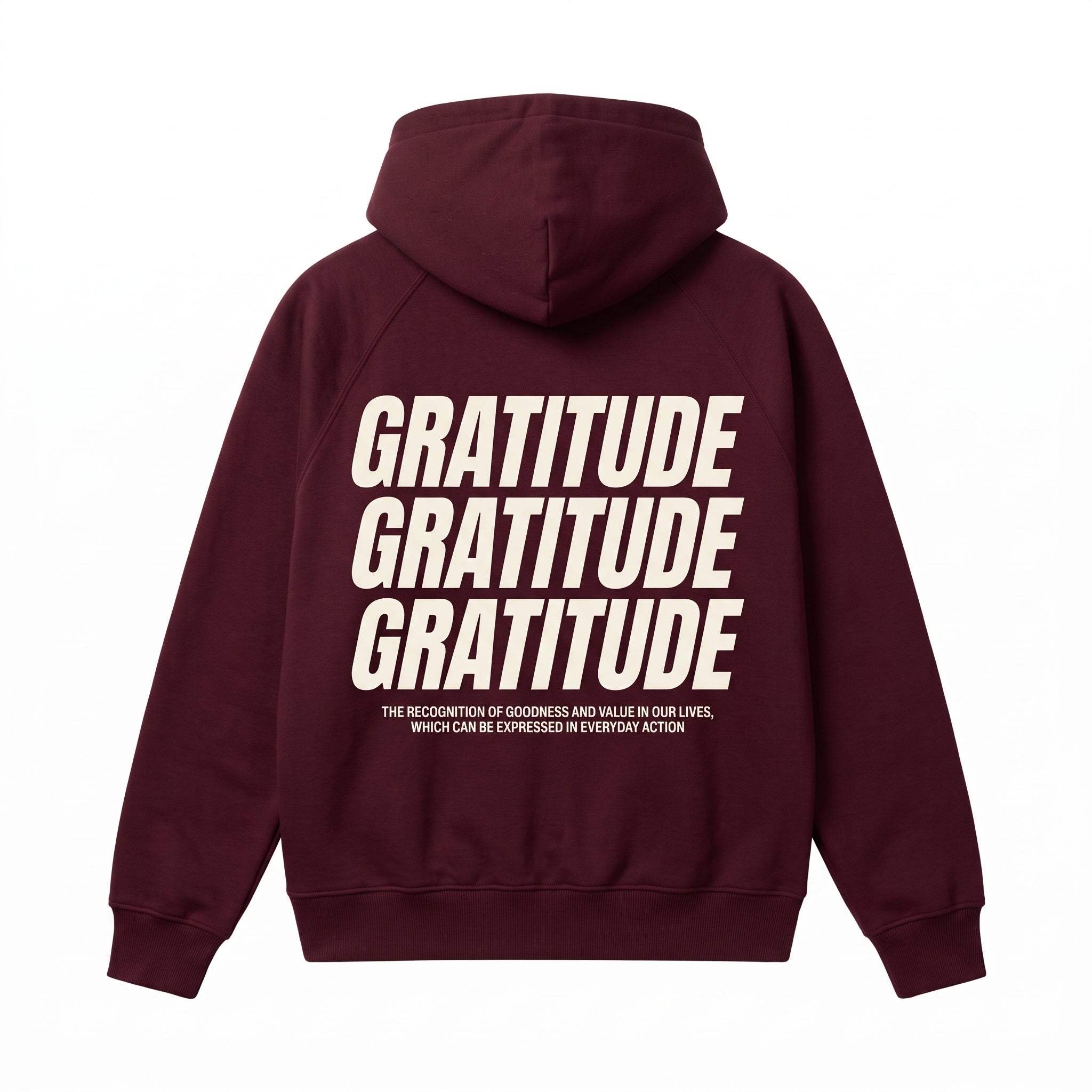 ZETA Minimalist Logo Full-Zip Hoodie – Maroon Secondary image